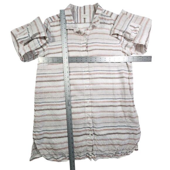 Garnet Hill Women's 100% Linen Button Shirt Tunic Medium Beach Resort Lagenlook - Picture 8 of 10